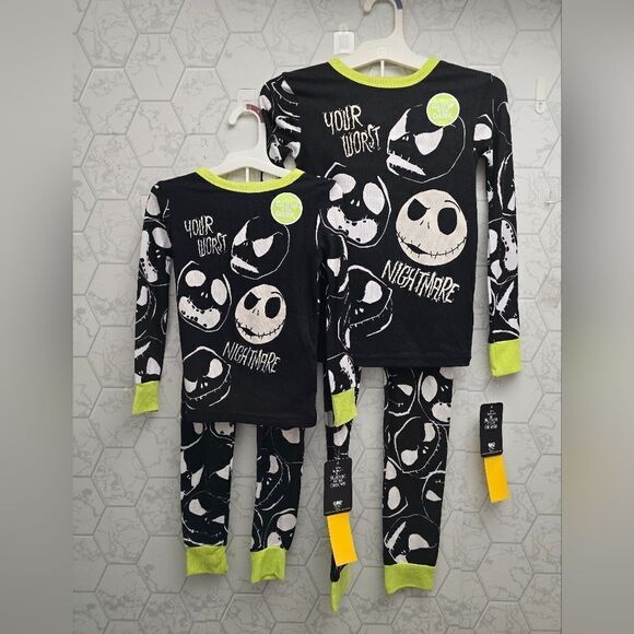 Lot of two The Nightmare Before Christmas Jack Skellington Boy's 2pc Pajama Set - Picture 1 of 10